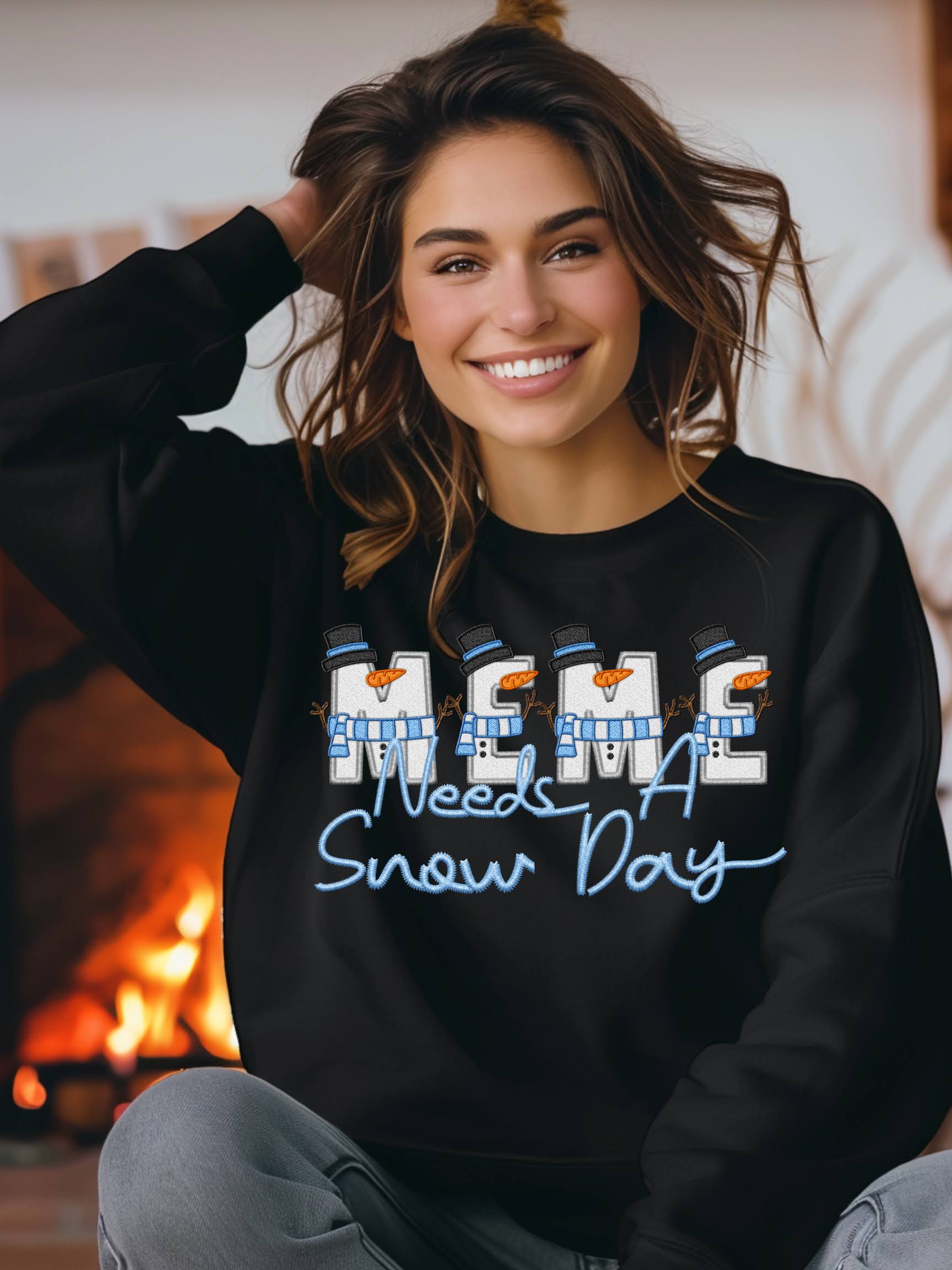 Personalized Winter "Needs a Snow Day" Sweatshirt